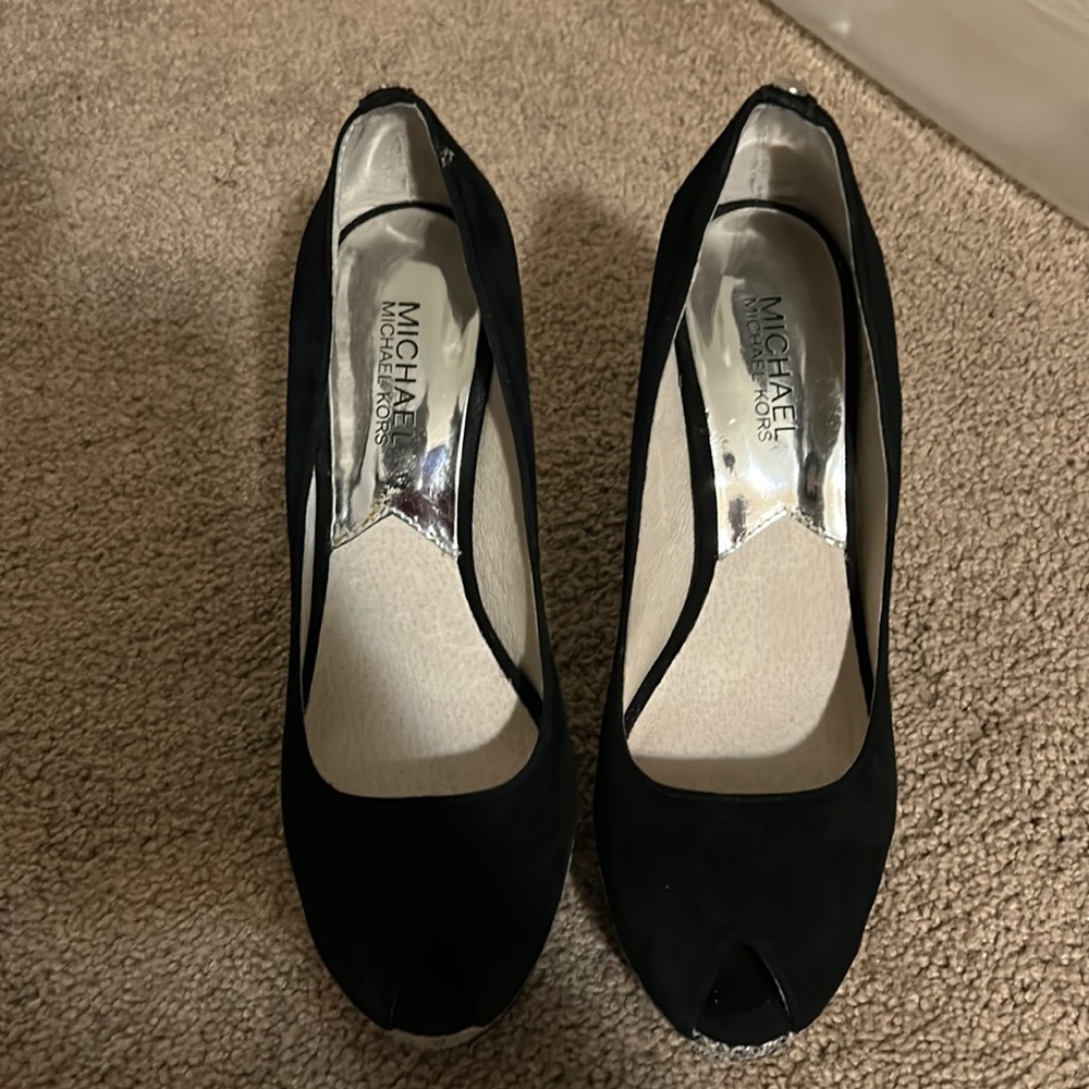 Michael Kors, suede and leather heels